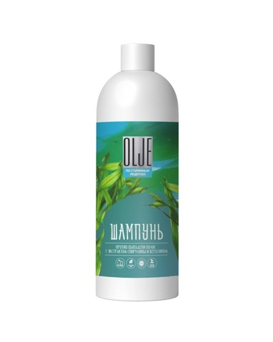 OLJE / Натуральный шампунь против выпадения волос с экстрактом концентрата спирулины и кератина 1000 мл в Тюмени