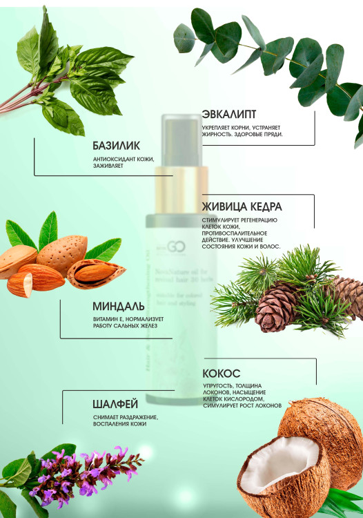 Натуральное масло для волос NovaNature oil for revival hair 30 herbs Dctr.Go Healing Systems 110 мл в Тюмени