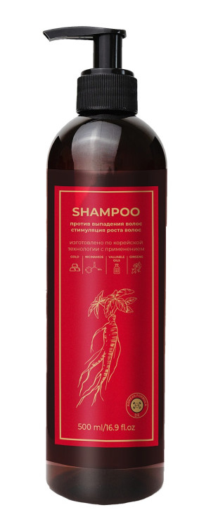 Шампунь для волос с корейским женьшенем и золотом 500 мл в Тюмени
